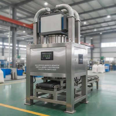 Magneticfieldstrength 000 Gauss High Gradient Magnetic Separator with Vertical Magnetic Field Direction and Typically 500 2000 Kg Industrial