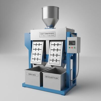 شدت میدان مغناطیسی پس‌زمینه ۱۰,۰۰۰-۱۵,۰۰۰ گاوس دستگاه جداسازی مغناطیسی با ظرفیت ۵-۱۰ تن در ساعت مناسب برای بازیابی فلزات