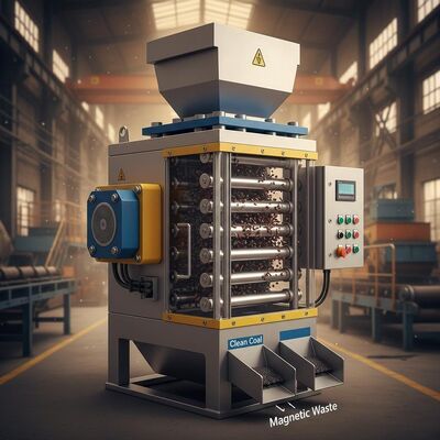 پس زمینه شدت مغناطیسی 10000-15000گاوس کشنده ذرات مغناطیسی طراحی شده برای پردازش زغال سنگ و جداسازی مواد