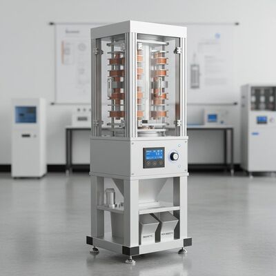 جداکننده مغناطیسی میدان مغناطیسی عمودی با شیب بالا با قدرت مغناطیسی بالا و شدت میدان مغناطیسی بالا برای مرتب سازی مواد