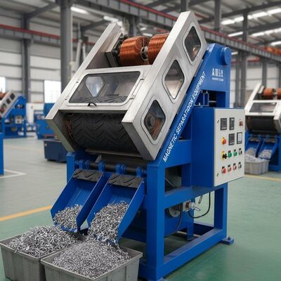 جداکننده الکترومغناطیسی ولتاژ سفارشی عملیات خودکار جداسازی فلزات آهنین مواد غیر فلزی تجهیزات جداسازی مغناطیسی