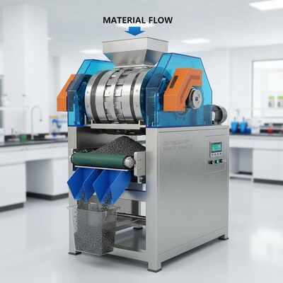 جداکننده مغناطیسی خشک قابل تنظیم مجهز به شدت میدان مغناطیسی قوی که جداسازی مغناطیسی و دستکاری مواد را تضمین می کند