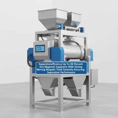 بهره وری جداسازی تا 99 درصد جدا کننده مغناطیسی خشک با شدت میدان مغناطیسی قوی که عملکرد جداسازی را تضمین می کند