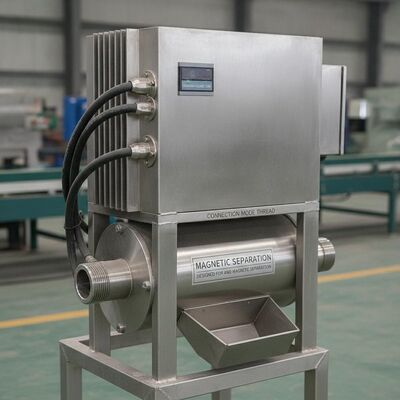 خنک کننده طبیعی اتوماتیک آهن تخلیه جدا کننده مغناطیسی دائمی ولتاژ کاری 380V حالت اتصال رشته طراحی شده برای و جداسازی مغناطیسی